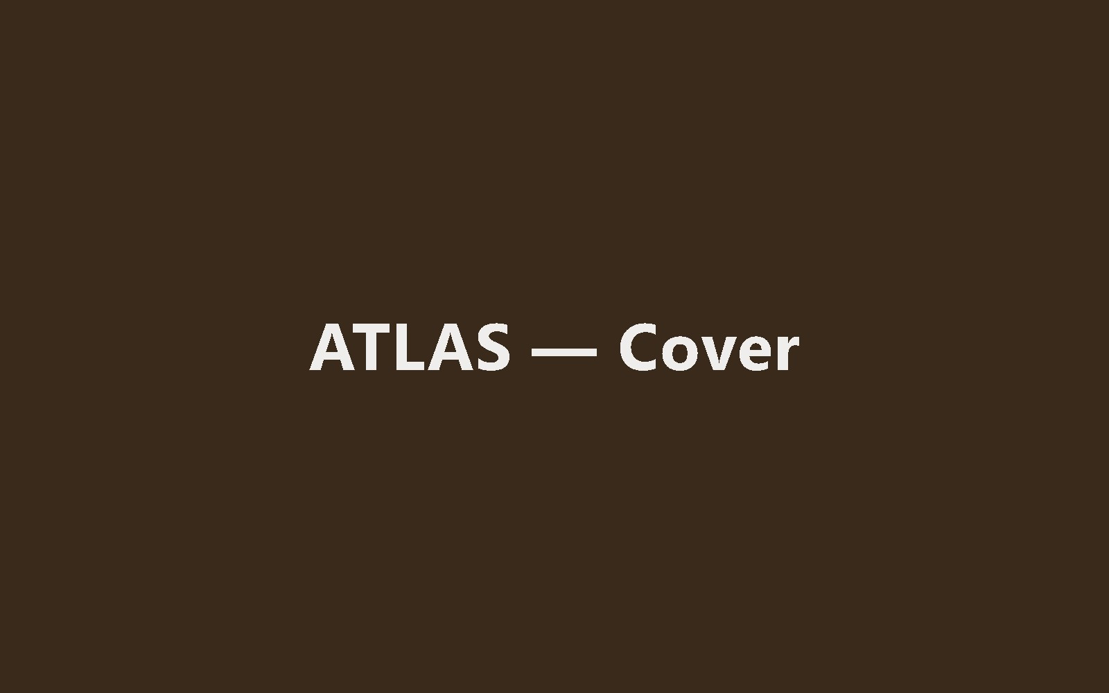 Atlas – Kampagnenmotiv