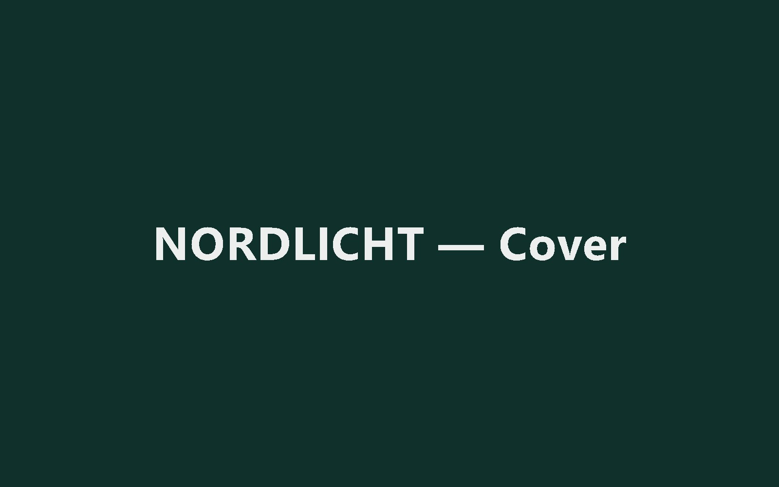 Nordlicht – Filmstill als Cover